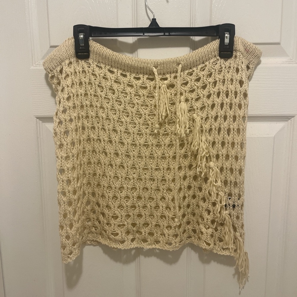 SHEIN Cream Knit Skirt